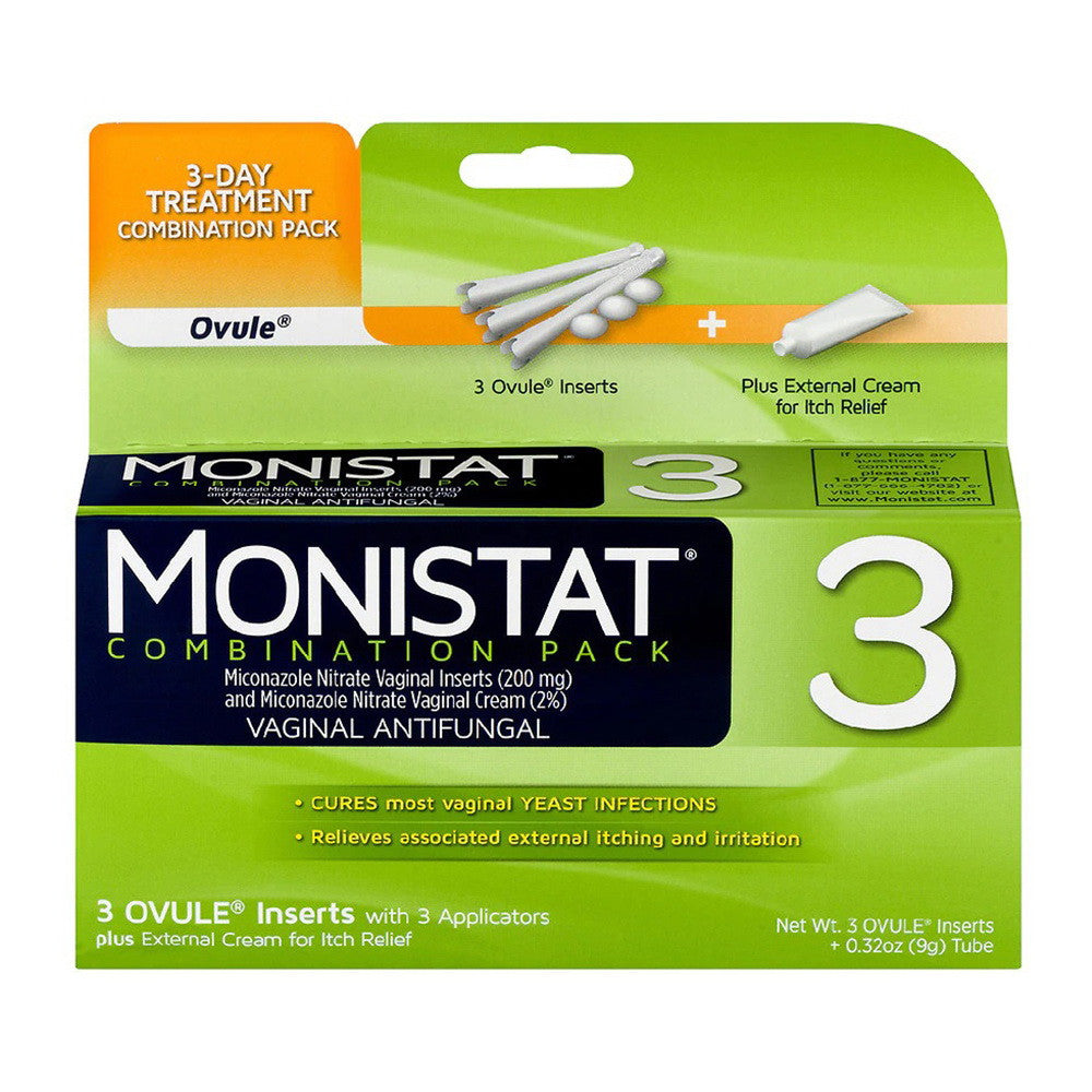 Monistat 3 Vaginal Antifungal Cream, Disposable Combination Pack, 1 Ea